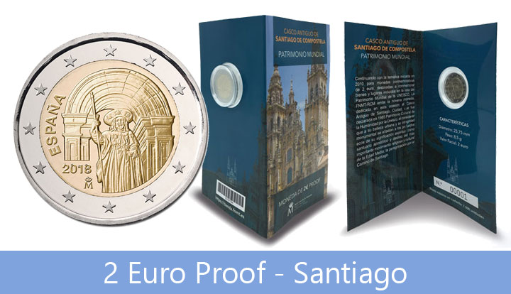 2 Euro Proof - Santiago de Compostela