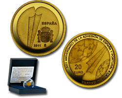 Moneda 1/25 de onza oro española