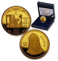 4-escudo coin in gold. The Song of the Cid