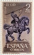 Stamp issued in 1962. Statue - A. Huntington