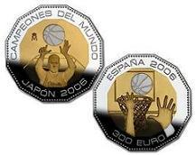 Obverse and reverse Bi-metal coin. World Basketball Champions - Japan 2006
