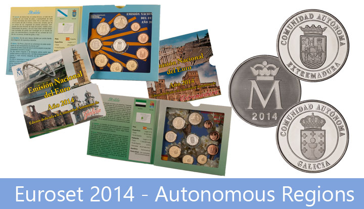 Euro 2014 Coinage - Autonomous Regions Euro 2014 Coinage - Autonomous Regions