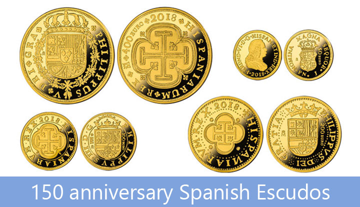 150th Anniversary Spanish Escudos