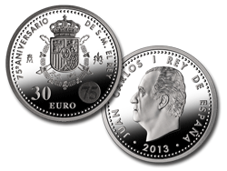 Moneda de 30 Euros del 75º Aniversario de Su Majestad el Rey - Se abre en ventana nueva