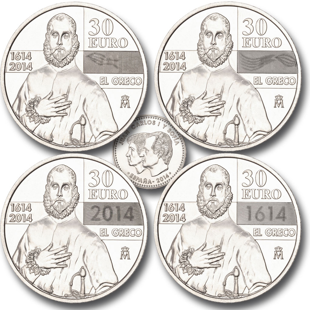 Moneda de plata de 30 euro. Haga clic para ver imagen ampliada. Abre en ventana nueva