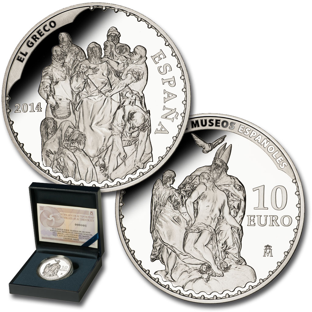 Moneda dedicada a El Greco. Haga clic para ver imagen ampliada. Abre en ventana nueva