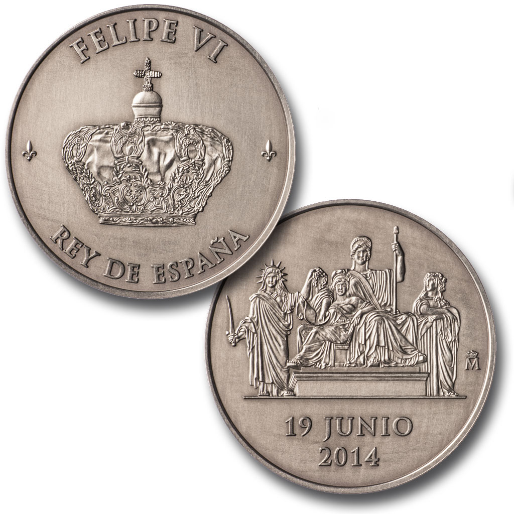 Medalla Oficial en plata de la Proclamación de Felipe VI. Abre en ventana nueva