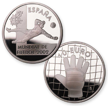 8 reales plata Mundial de Fútbol 2002 letra L. Abre en ventana nueva