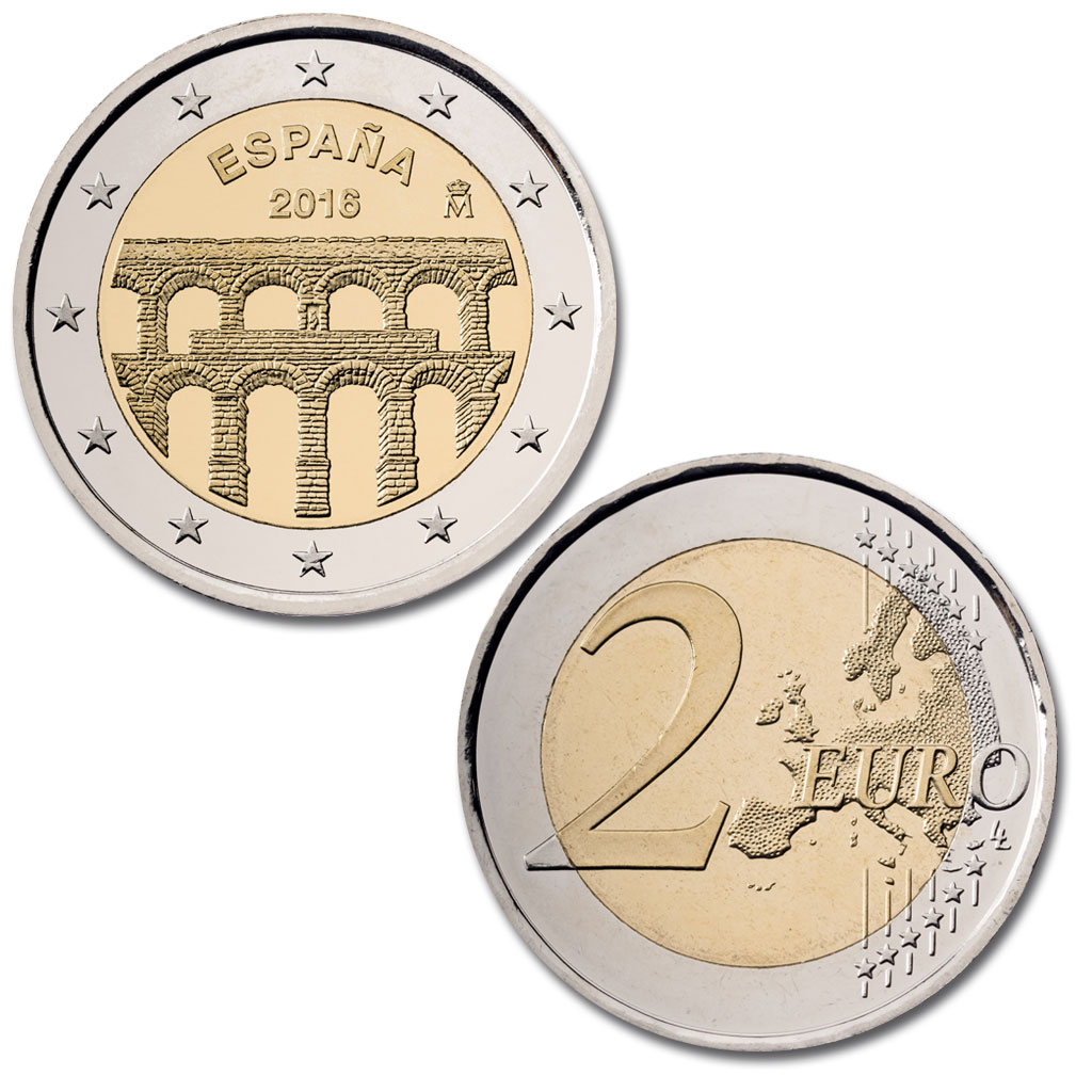 2 Euro conmemorativa - Acueducto de Segovia. Abre en ventana nueva