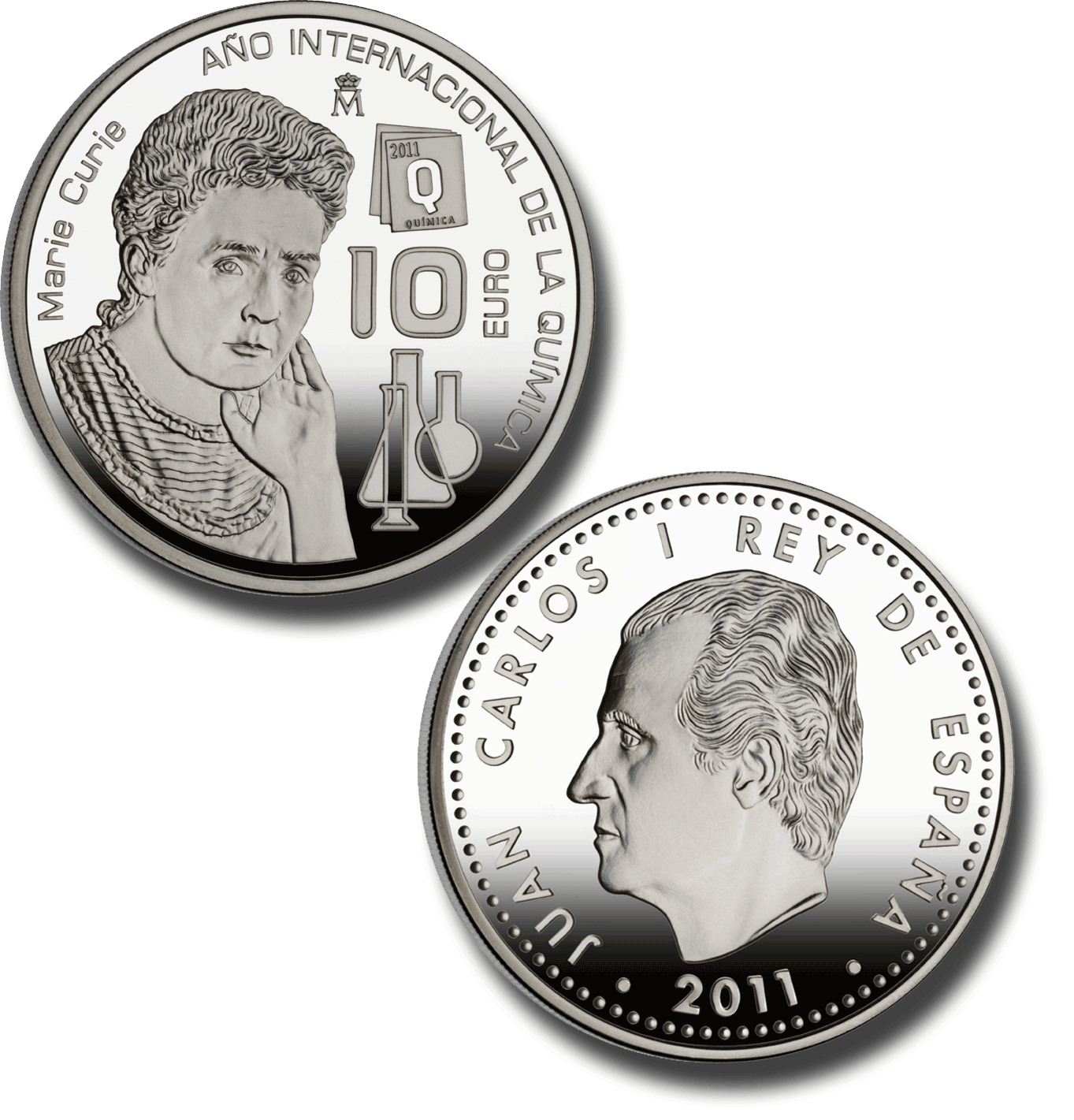 8 reales plata - Marie Curie. Abre en ventana nueva