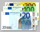 Sistema monetario actual, billetes de euro