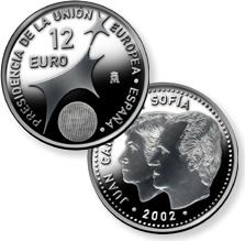 12 euros Presidencia Española de la Unión Europea 2002. Abre en ventana nueva